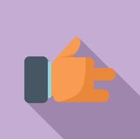 Point gesture icon flat vector. Finger hand vector