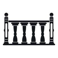 Balustrade icon, simple style vector