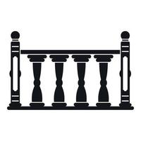 Balustrade icon, simple style vector