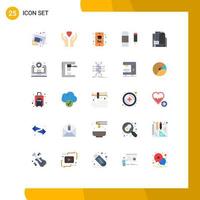 25 Creative Icons Modern Signs and Symbols of construction architecture education edit column Editable Vector Design Elements