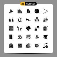 paquete de iconos vectoriales de stock de 25 signos y símbolos de línea para actividades elementos de diseño vectorial editables en la parte posterior de la flecha de la camisa siguiente vector