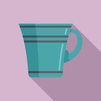 Drink mug icon flat vector. Coffee cup vector