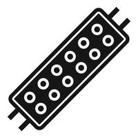 Led strip module icon simple vector. Diode light vector