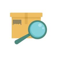 Inventory magnifier icon flat isolated vector