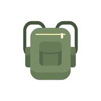 Hitchhiking backpack icon flat isolated vector