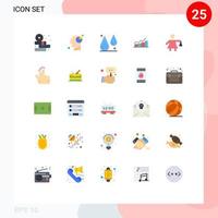 paquete de iconos vectoriales de stock de 25 signos y símbolos de línea para aumentar el gráfico de sangre del diagrama de flujo forma elementos de diseño vectorial editables vector