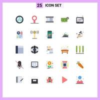 25 Creative Icons Modern Signs and Symbols of data missing video error flow Editable Vector Design Elements