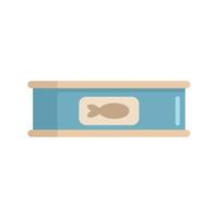 Fish tin can icon flat isolated vector