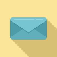 Correspondence envelope icon flat vector. Mail letter vector