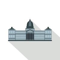 edificio del congreso nacional, icono de argentina vector