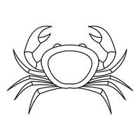 Crab sea animal icon, outline style vector