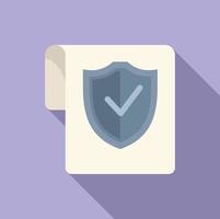 vector plano de icono de datos. proteger la privacidad