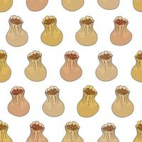 siu mai dim sum patrón sin costuras ilustración vectorial vector