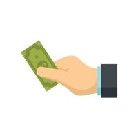Take money cash icon flat isolated vector