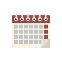 Office manager calendar icon flat isolated vector