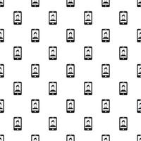 Photo of a man on the screen of smartphone pattern vector