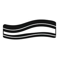Pork bacon icon simple vector. Meat slice vector