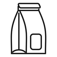 Recycle pack icon outline vector. Food bag vector