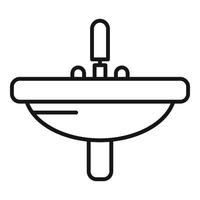 Wc wash basin icon outline vector. Toilet restroom vector