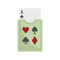 Casino play cards icon flat isolated vector