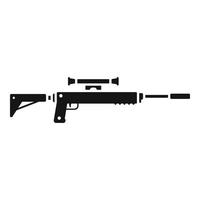 Sniper scope icon simple vector. Weapon gun vector