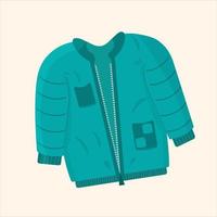 Jacket autumn winter. Vector illustration.