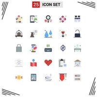 Set of 25 Modern UI Icons Symbols Signs for support help iot business location Editable Vector Design Elements