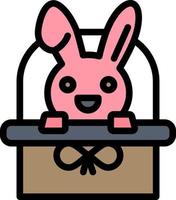 Basket Cart Easter Holiday  Flat Color Icon Vector icon banner Template