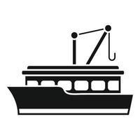 Fishery boat icon simple vector. Fish ship vector