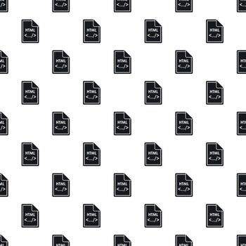 HTML file pattern, simple style vector