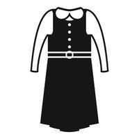 vector simple de icono de traje de vestir. uniforme de moda