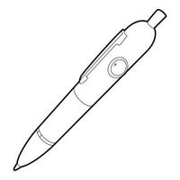 Spy pen icon, outline style vector