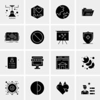 16 Business Universal Icons Vector Creative Icon Illustration to use in web and Mobile Related project