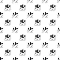 Chemical laboratory flasks pattern, simple style vector