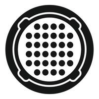 Old manhole icon simple vector. Sewer lid vector