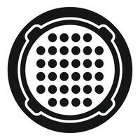 Old manhole icon simple vector. Sewer lid vector