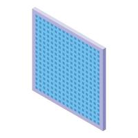 Dust air filter icon isometric vector. Clean bacteria vector