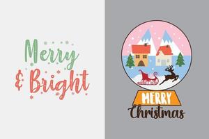 merry christmas and happy holidays vector