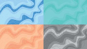 Smooth liquid shapes and lines pastel backgrounds vector