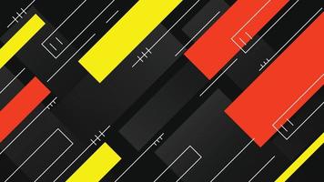 Abstract geometric red yellow and black background vector