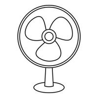 icono de ventilador, estilo de contorno vector