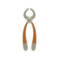 Shoe repair pliers icon flat isolated vector