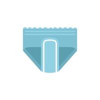Elasticity diaper icon flat isolated vector
