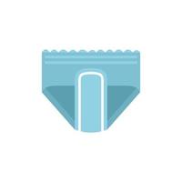 Elasticity diaper icon flat isolated vector