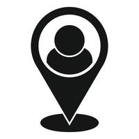 Database location icon simple vector. Crm data vector