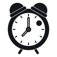 Alarm clock retro classic design icon simple style vector