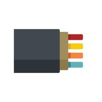 Bandwidth optical fiber icon flat isolated vector