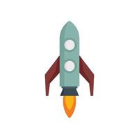 Pr specialist rocket icon flat isolated vector