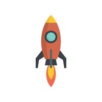 Rocket startup icon flat isolated vector