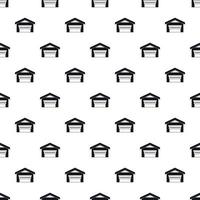 Garage with roof pattern, simple style vector